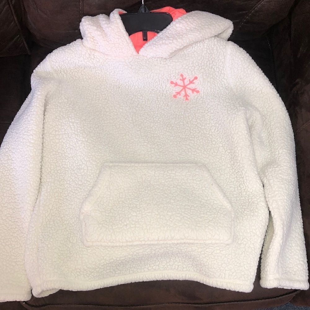 Girls Cat & Jack Snowflake Sherpa Hoodie